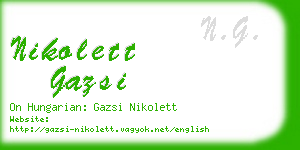 nikolett gazsi business card